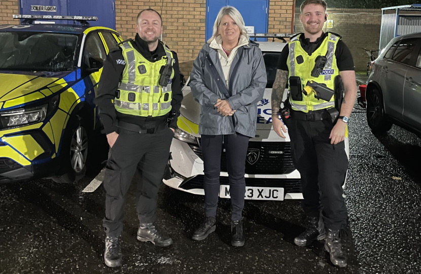 Sue Webber MSP with Police Scotland officers