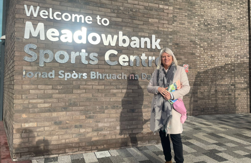 Sue Webber MSP at Meadowbank