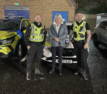 Sue Webber MSP with Police Scotland officers